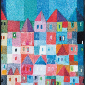 Paillasson lavable wash+dry Colourful Houses – maisons colorées au bord de l’eau