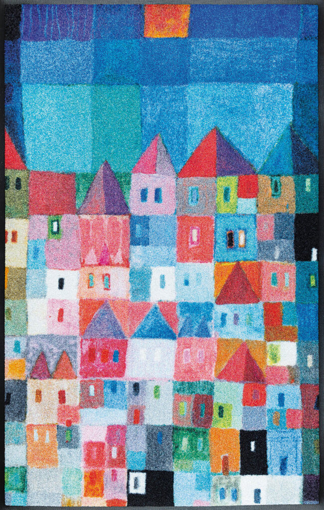 Paillasson lavable wash+dry Colourful Houses – maisons colorées au bord de l’eau