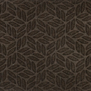 Paillasson extérieur DUNE Leaves Dark Brown – feuilles en relief marron foncé