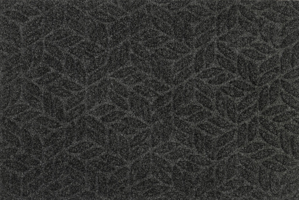 Paillasson extérieur DUNE Leaves Dark Grey – feuilles en relief gris anthracite