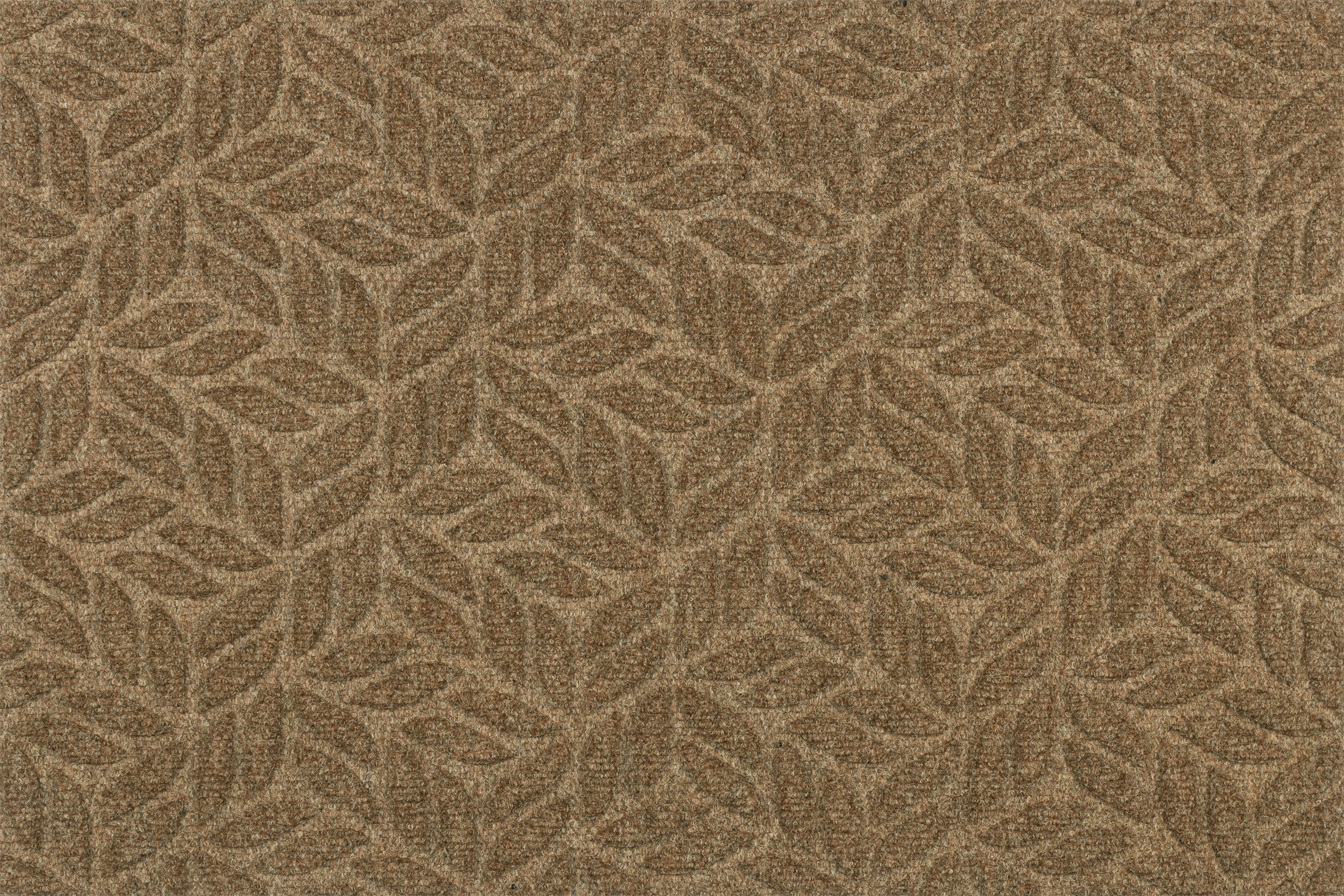 Paillasson extérieur DUNE Leaves Taupe – feuilles en relief taupe