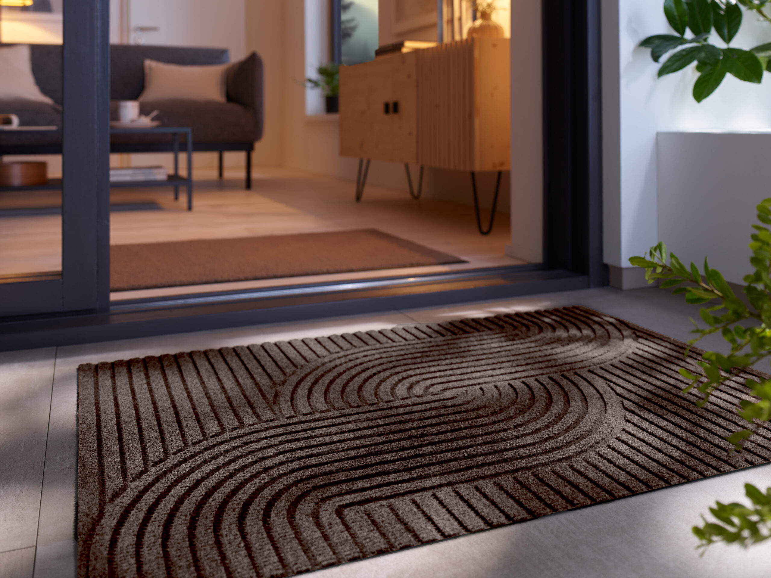 Paillasson extérieur DUNE Loop dark brown – boucles en relief marron foncé – Image 3