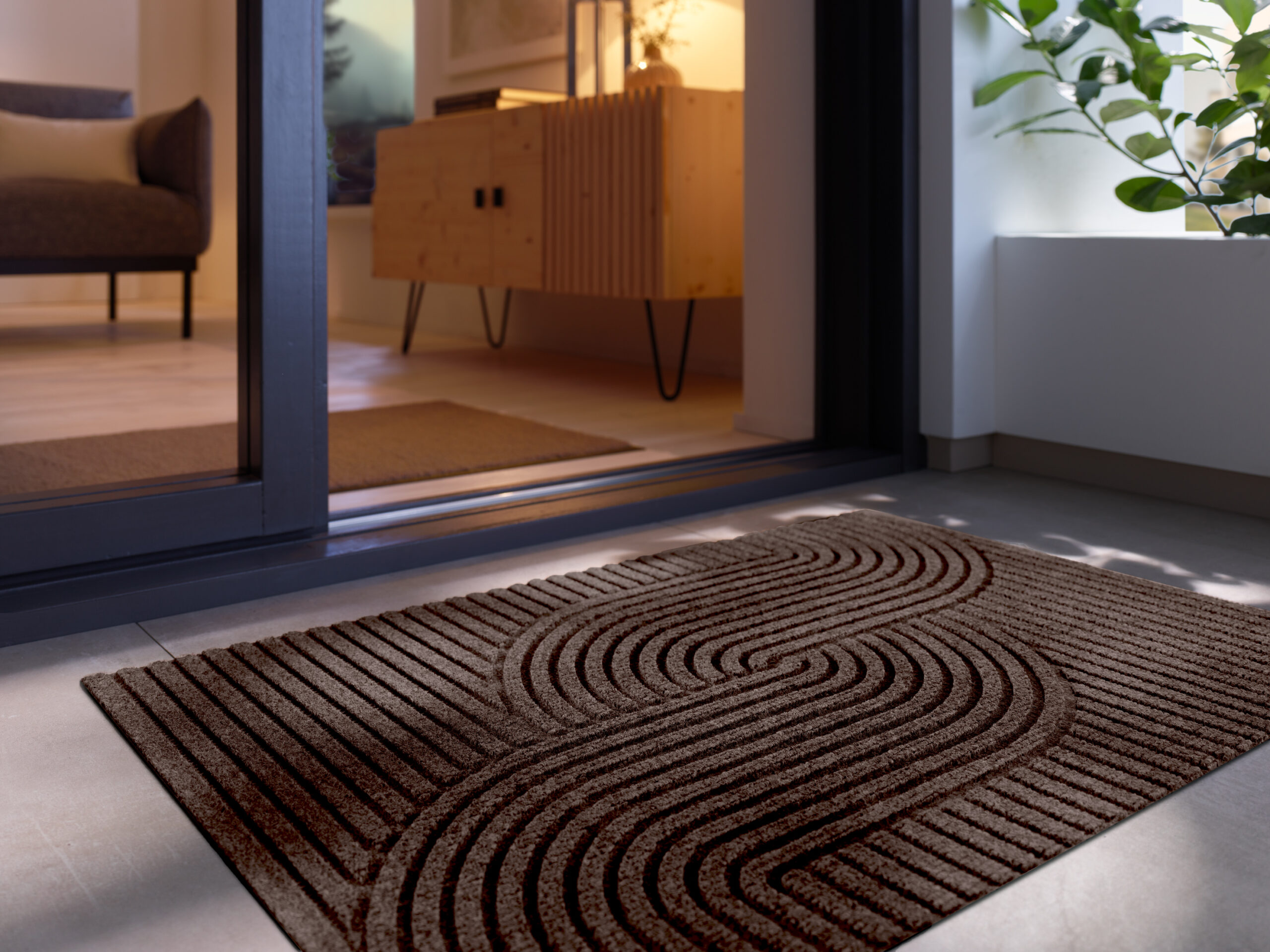 Paillasson extérieur DUNE Loop dark brown – boucles en relief marron foncé – Image 4