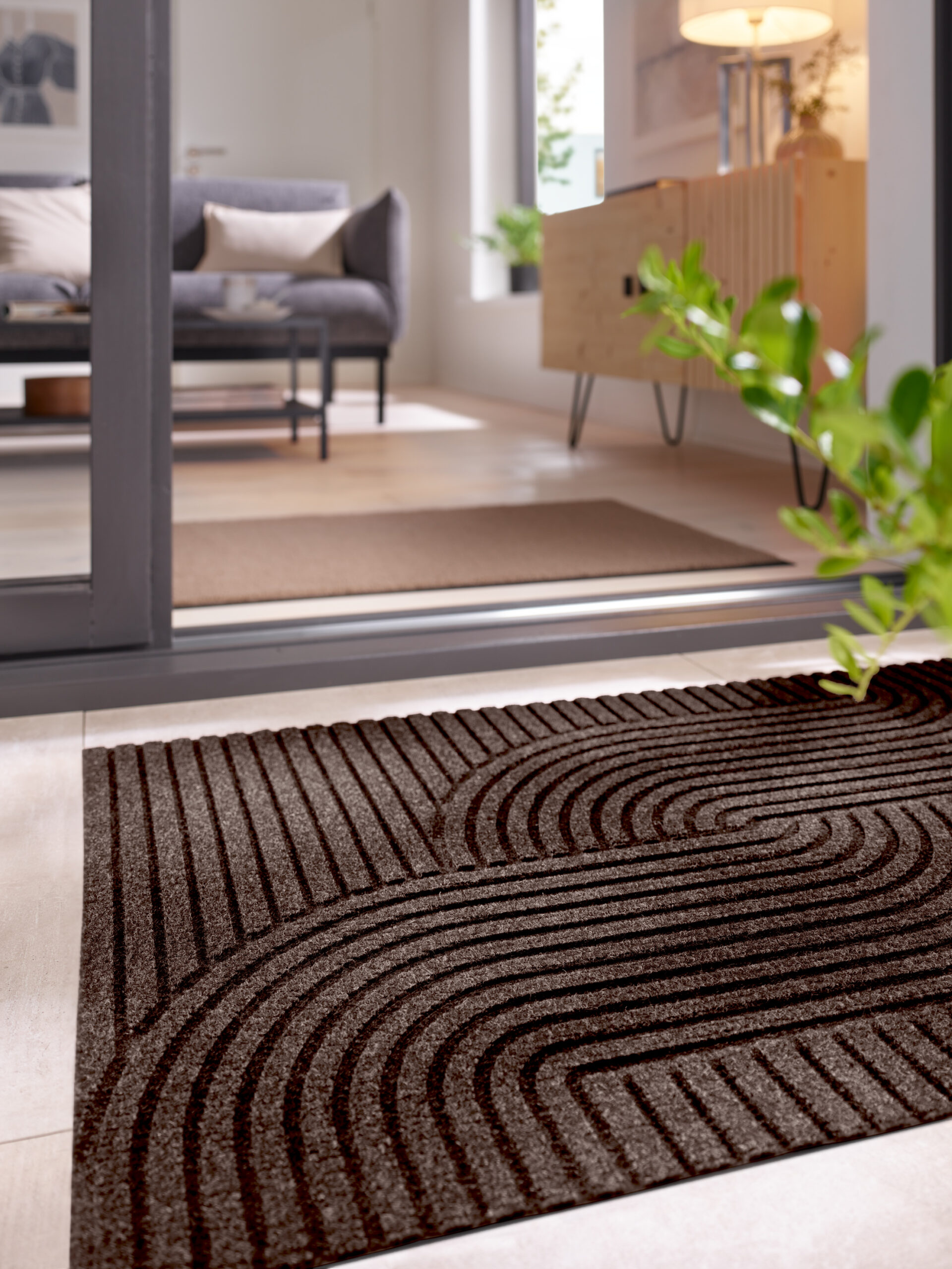 Paillasson extérieur DUNE Loop dark brown – boucles en relief marron foncé – Image 5