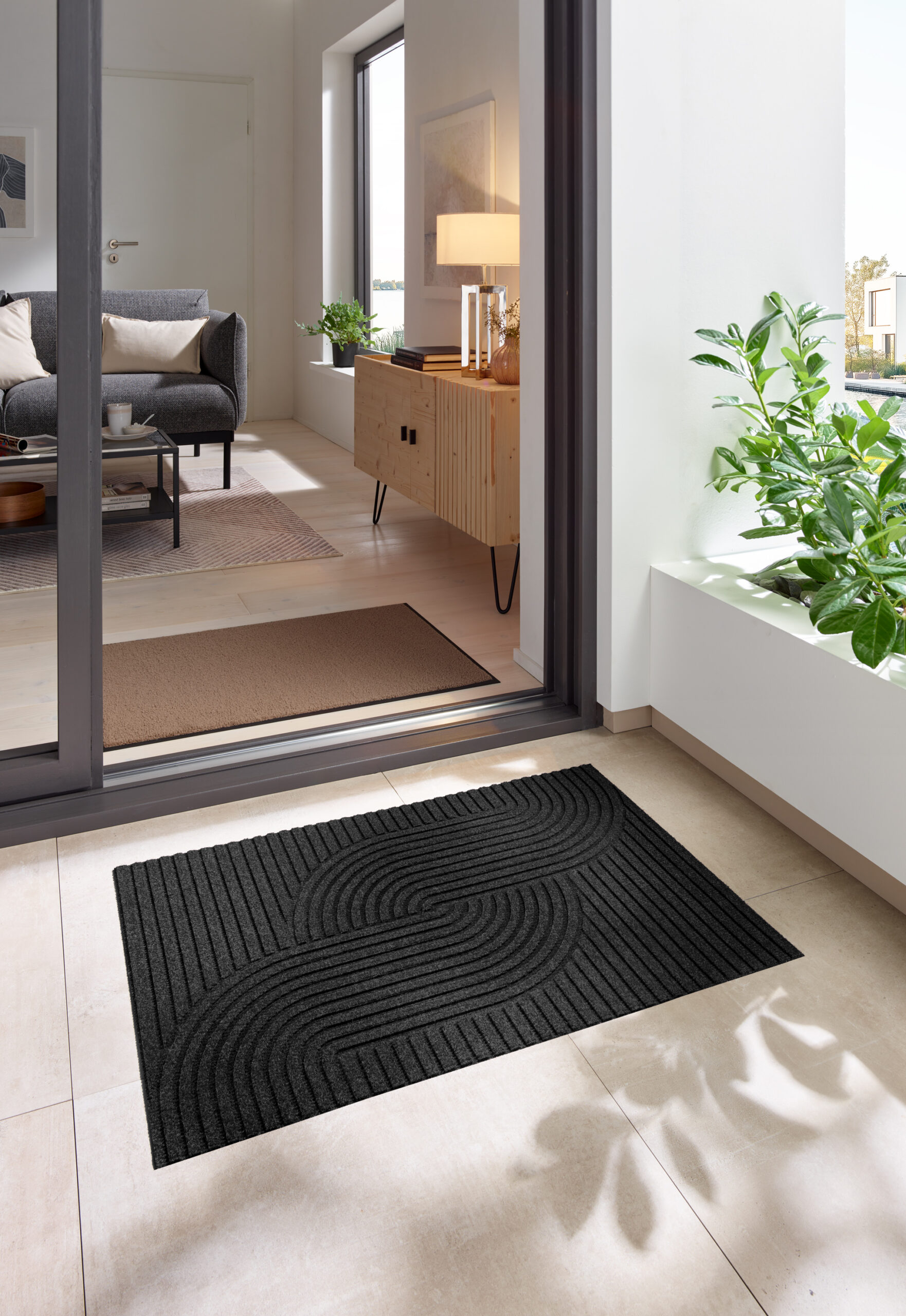 Paillasson extérieur DUNE Loop dark grey – boucles en relief gris anthracite – Image 2