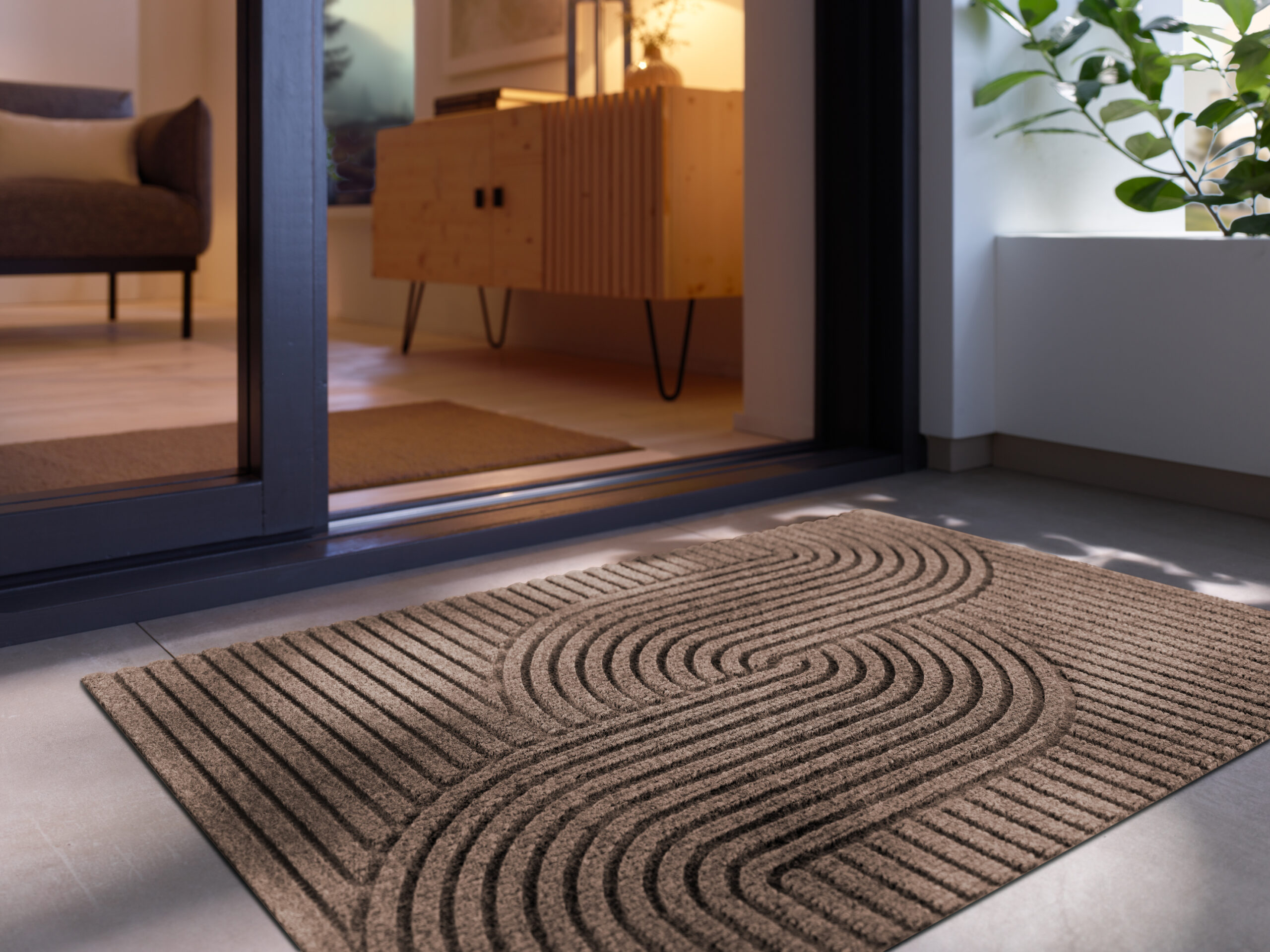 Paillasson extérieur DUNE Loop taupe – boucles en relief taupe – Image 2