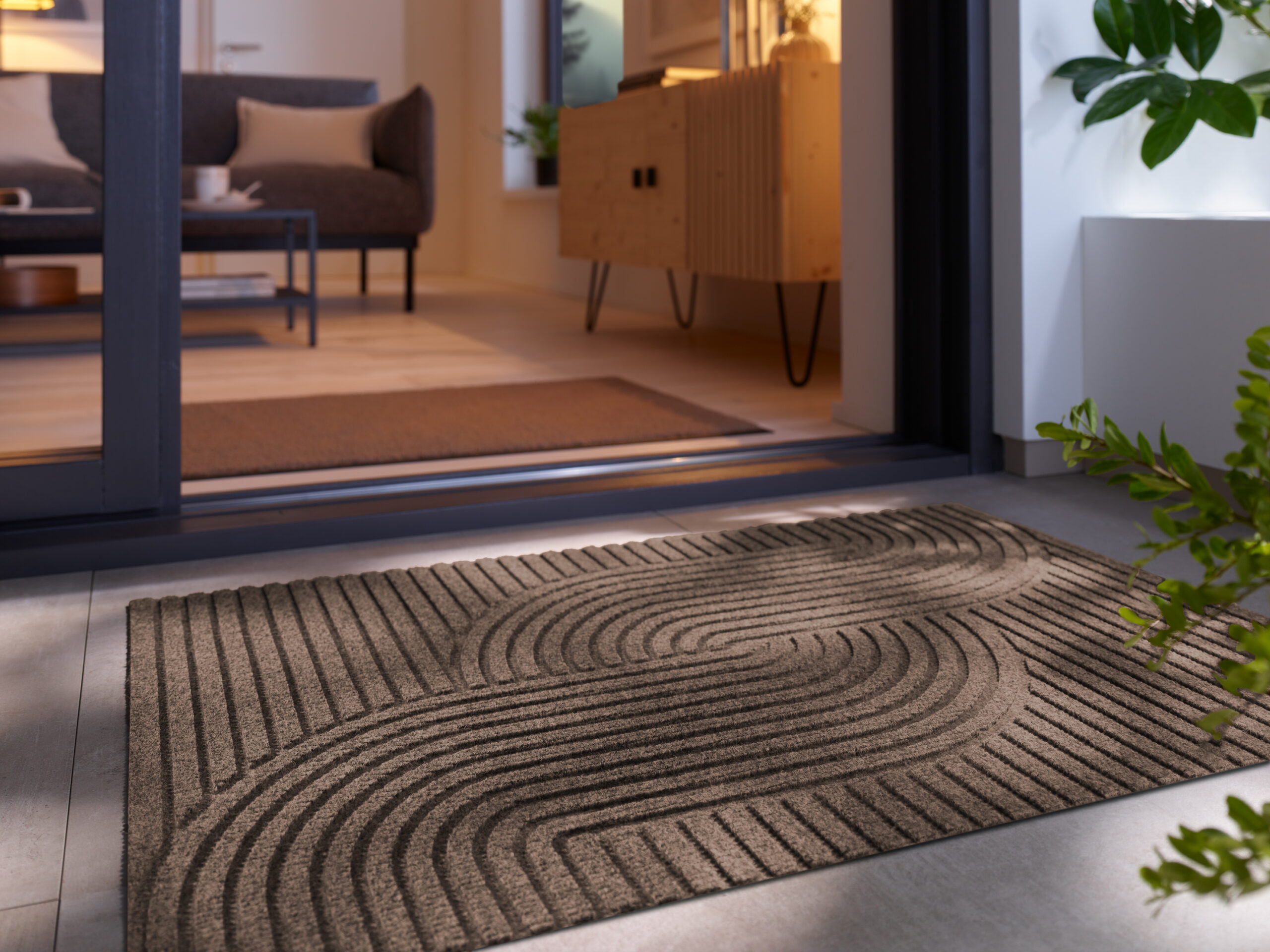 Paillasson extérieur DUNE Loop taupe – boucles en relief taupe – Image 3