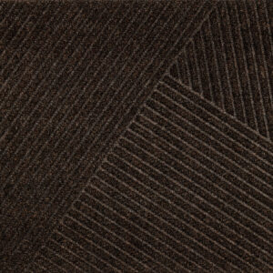 Paillasson extérieur DUNE Stripes dark brown – chevrons en relief marron foncé