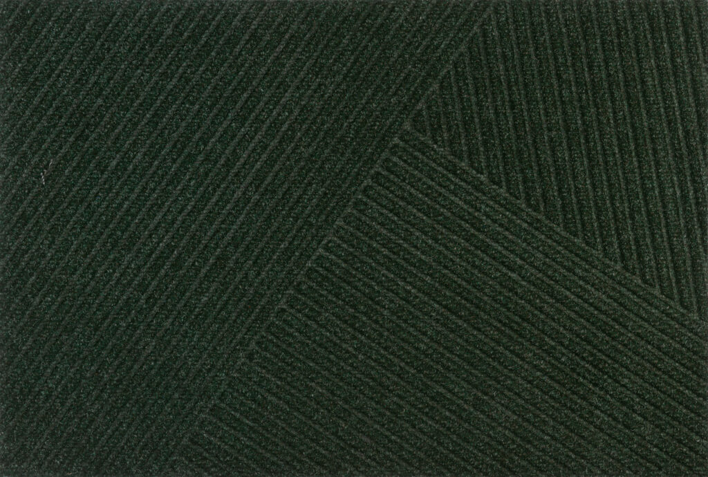 Paillasson extérieur DUNE Stripes midnight green – chevrons en relief vert nuit