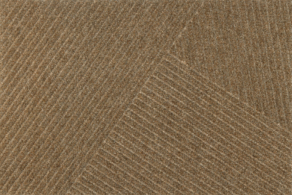 Paillasson extérieur DUNE Stripes taupe – chevrons en relief taupe