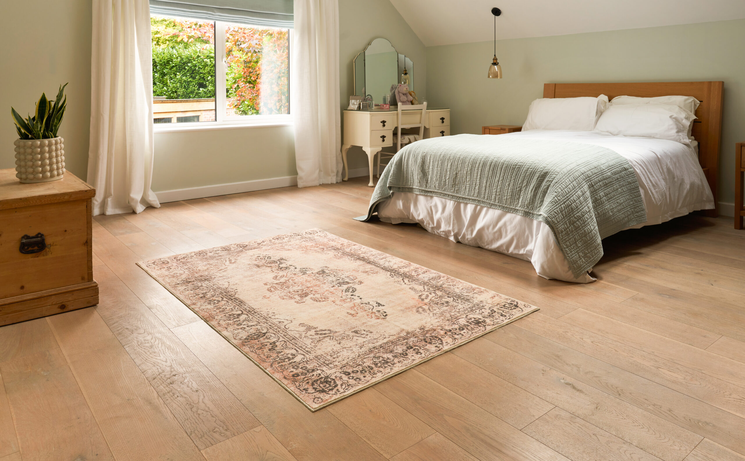 Tapis lavable Rugello Lisora – médaillon persan délavé – Image 2