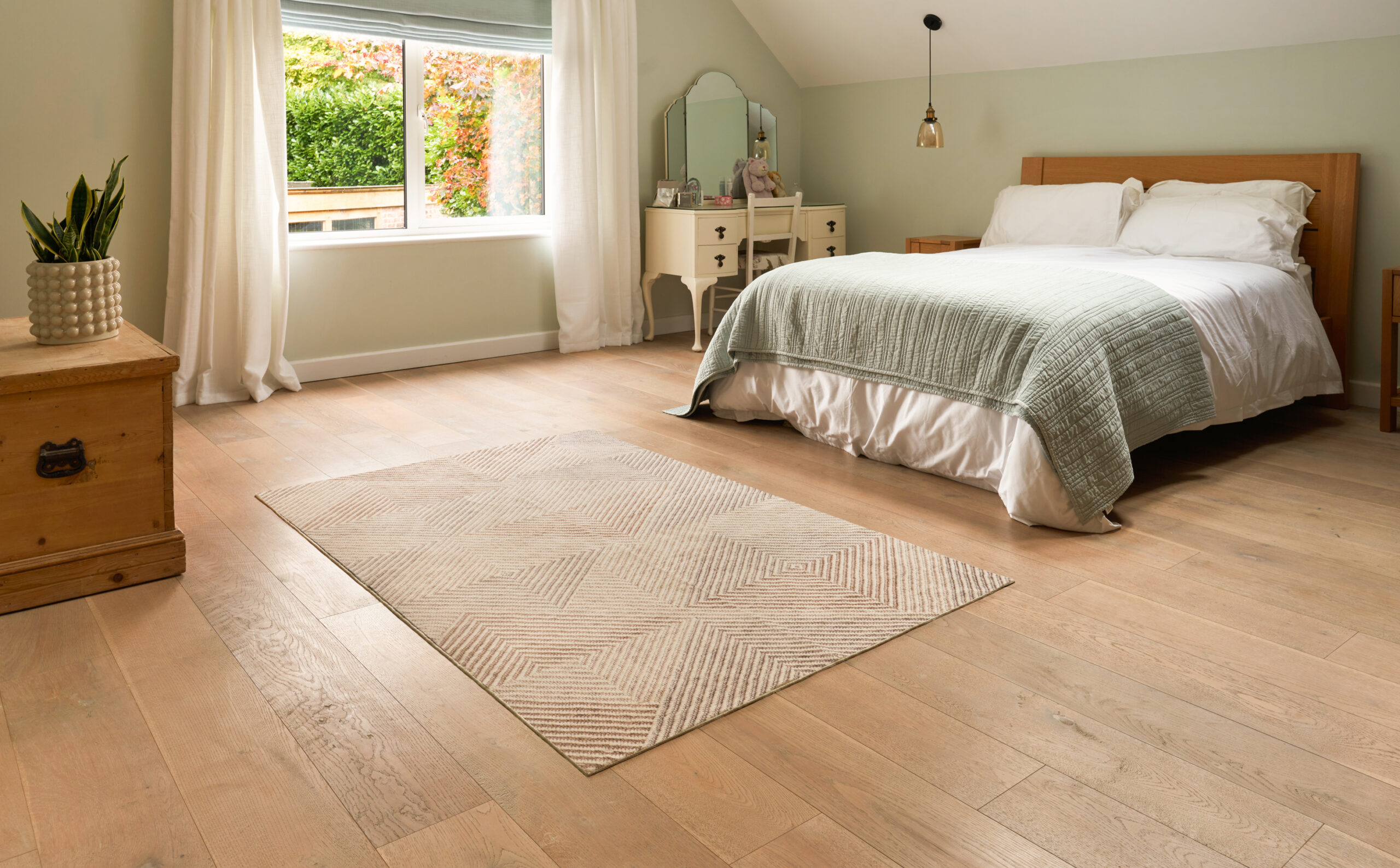 Tapis lavable Rugello Lumo – losanges ton sur ton crème – Image 7