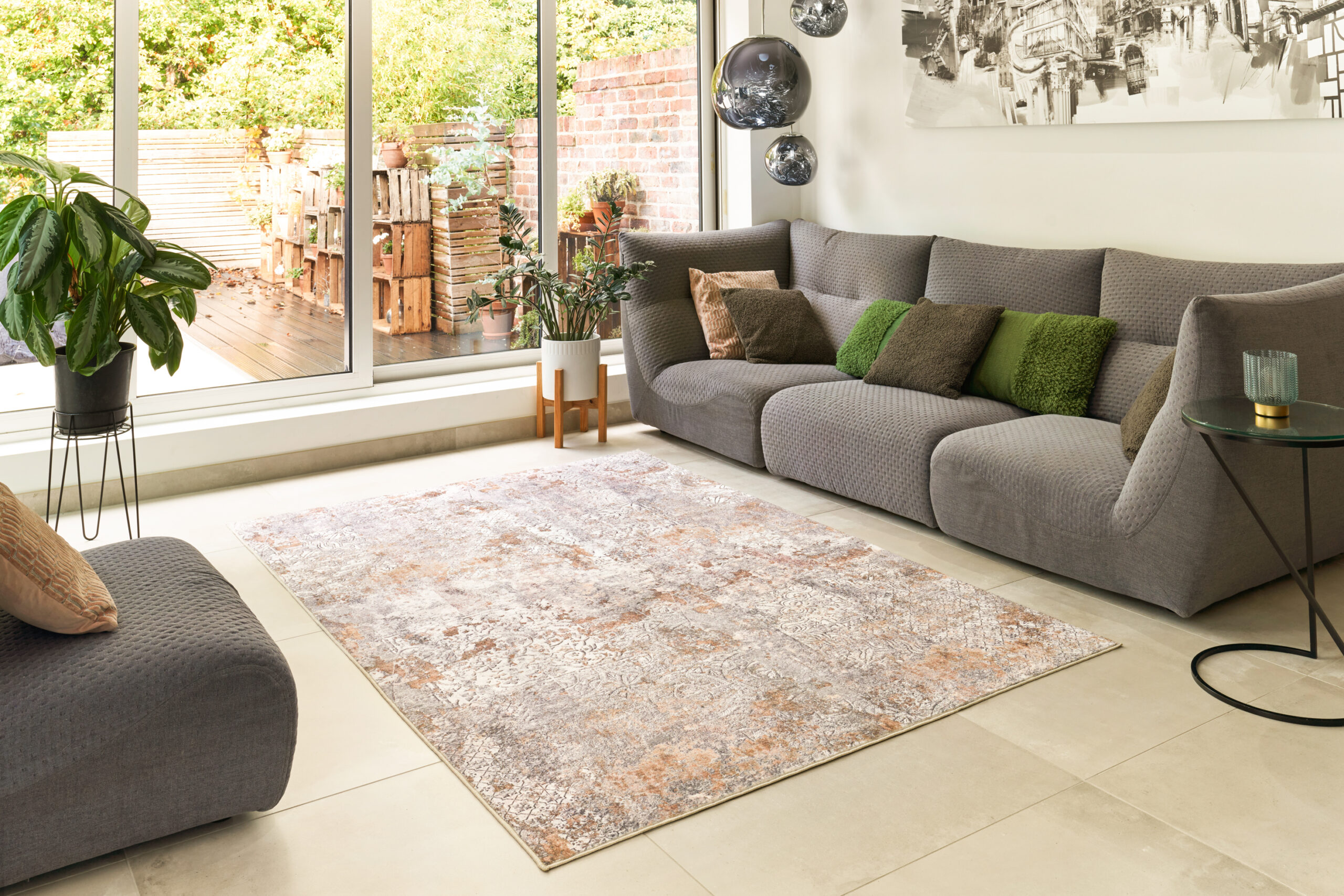 Tapis lavable Rugello Velune – vintage abstrait loft – Image 7